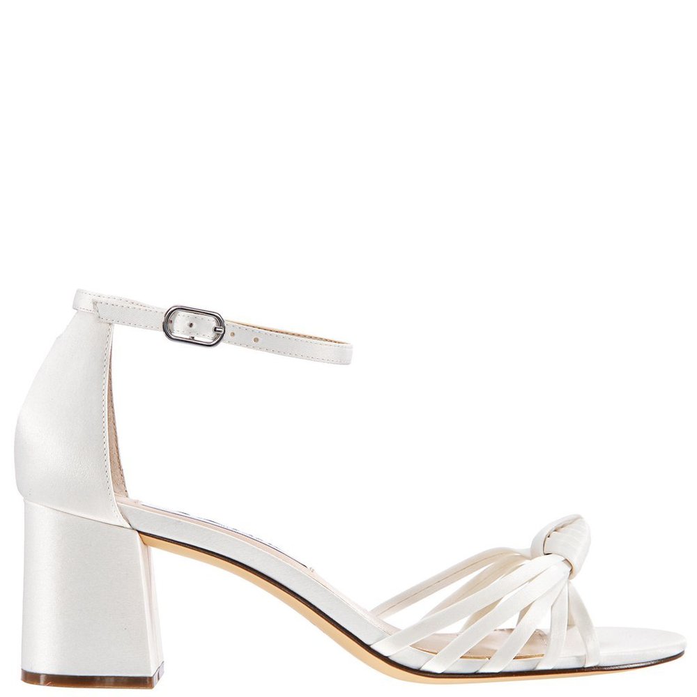 Nina ivory satin heel - Nidiah